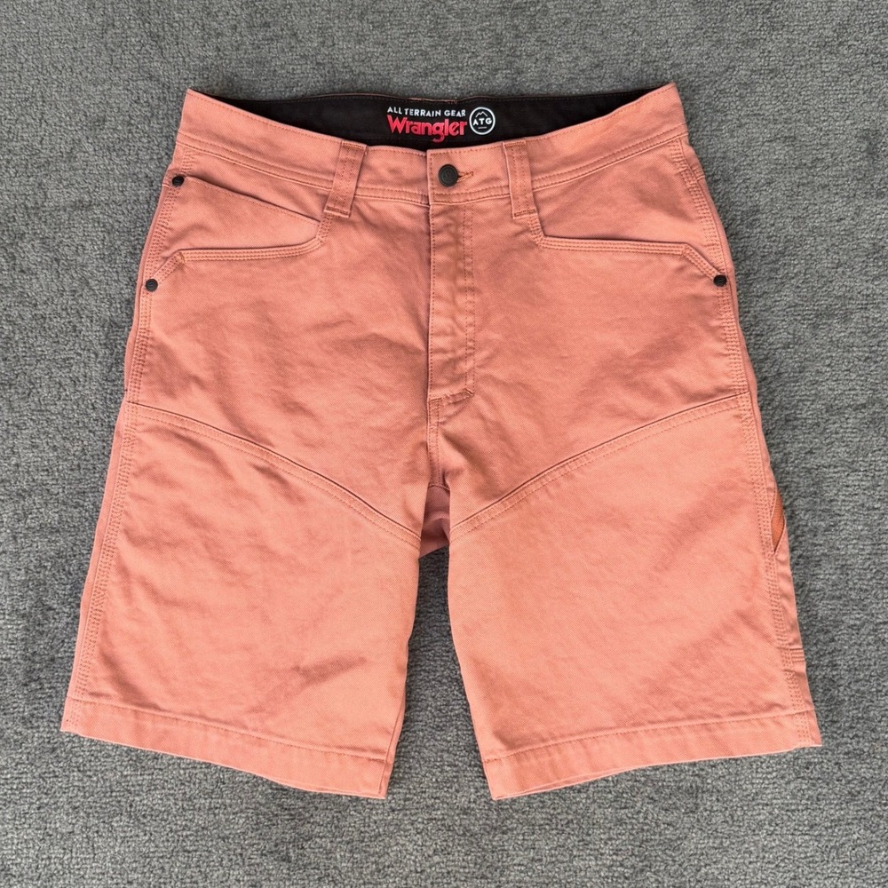 Wrangler ATG Mens All Terrain Gear Utility Shorts Clay Pink Salmon 33 Waist